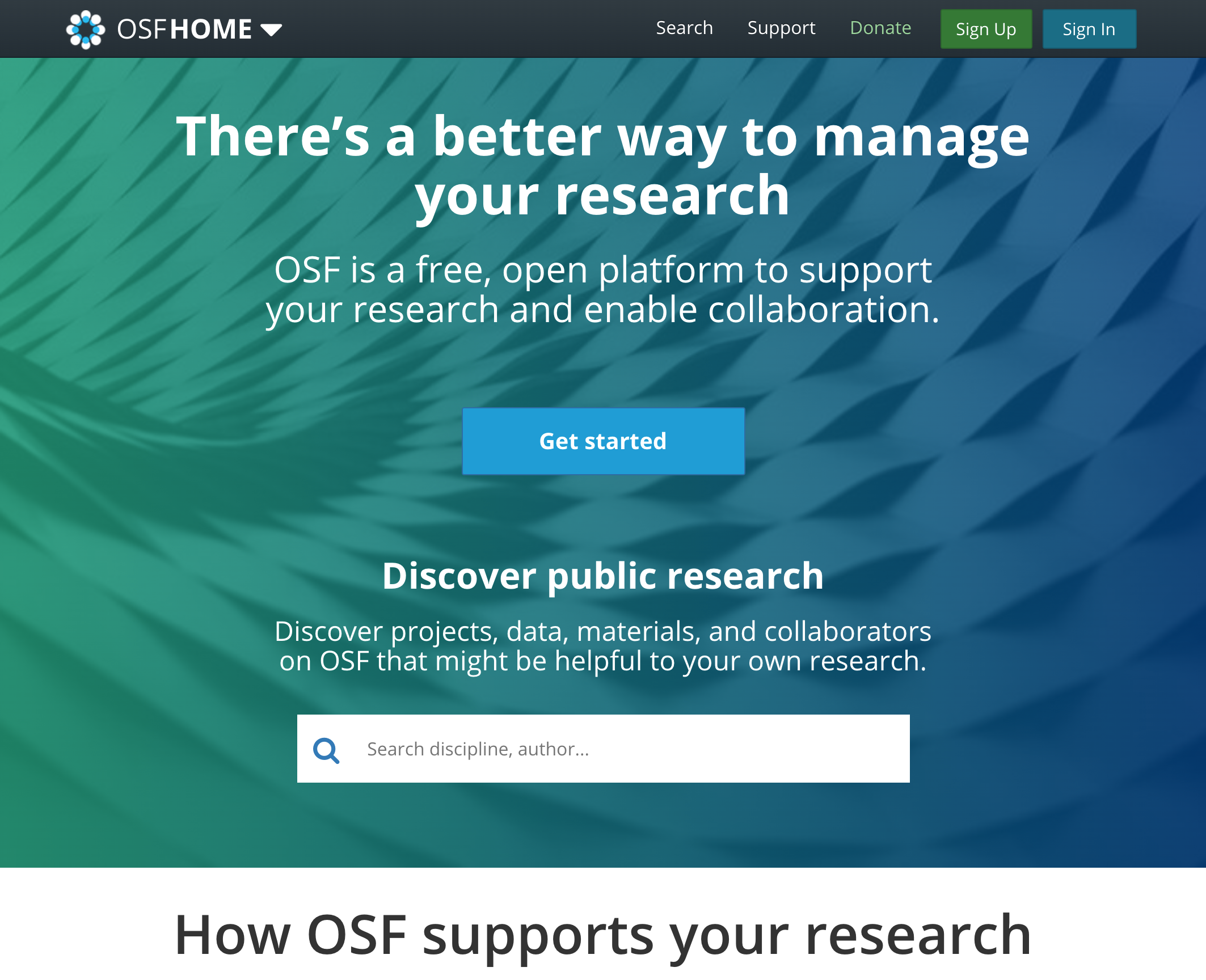 OSF: Open Science Framework